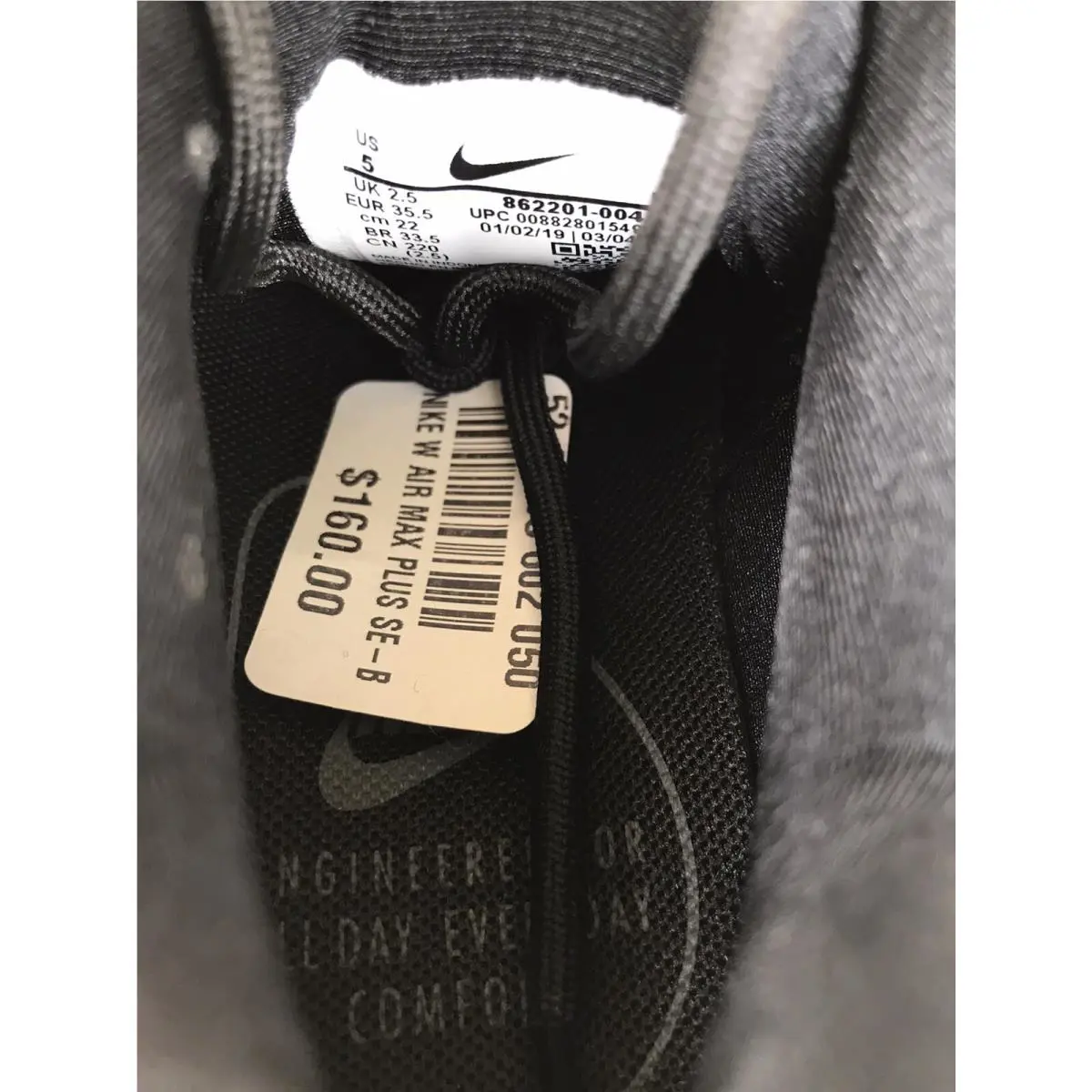 Nike shoes - Nike Air Max Plus - Air Max Plus - 862201-004 - Black (UPC: 0882801549663) 3