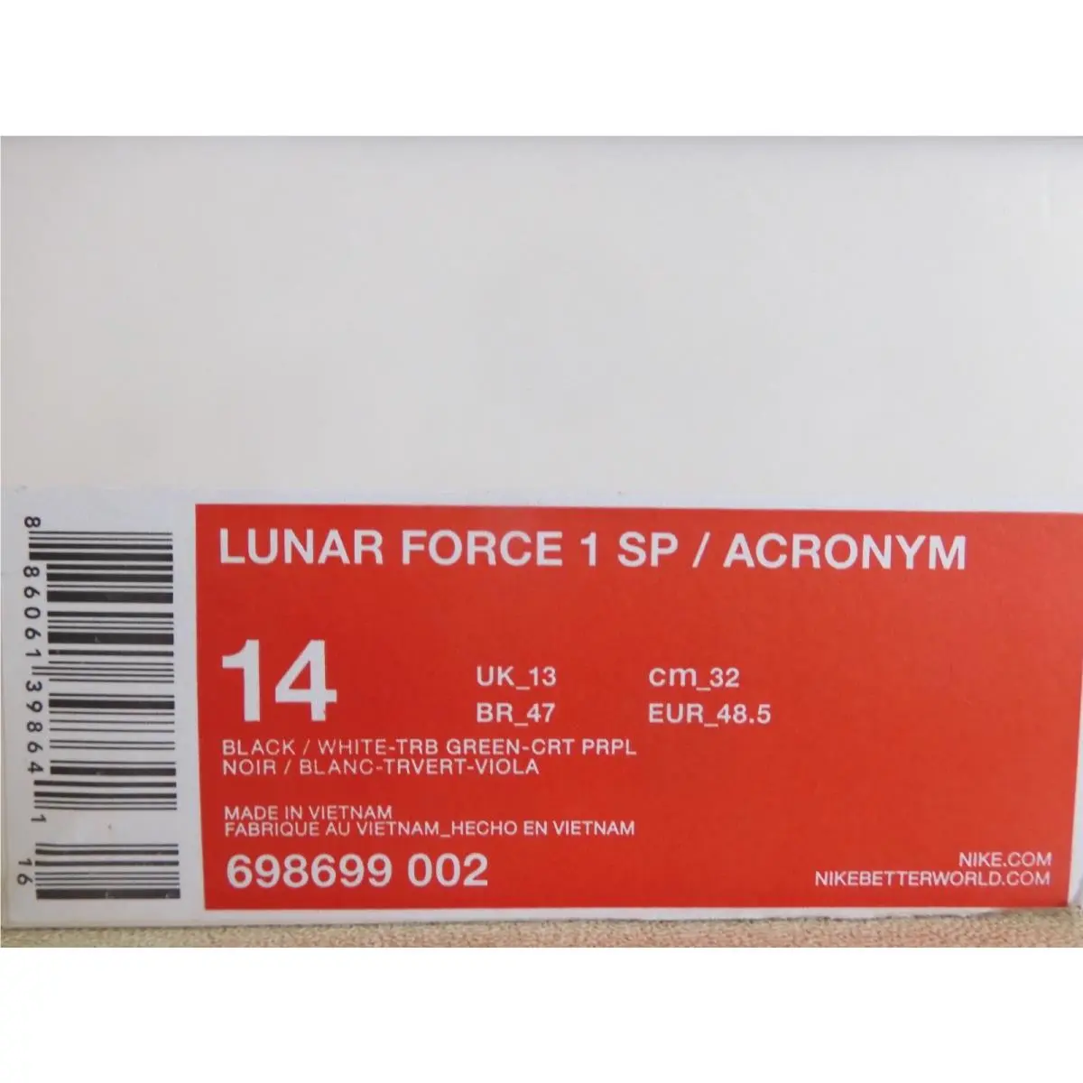 Nike shoes - Nike Lunar Force 1 - Lunar Force - 698699-002 - Black (UPC: 886061398641) 6