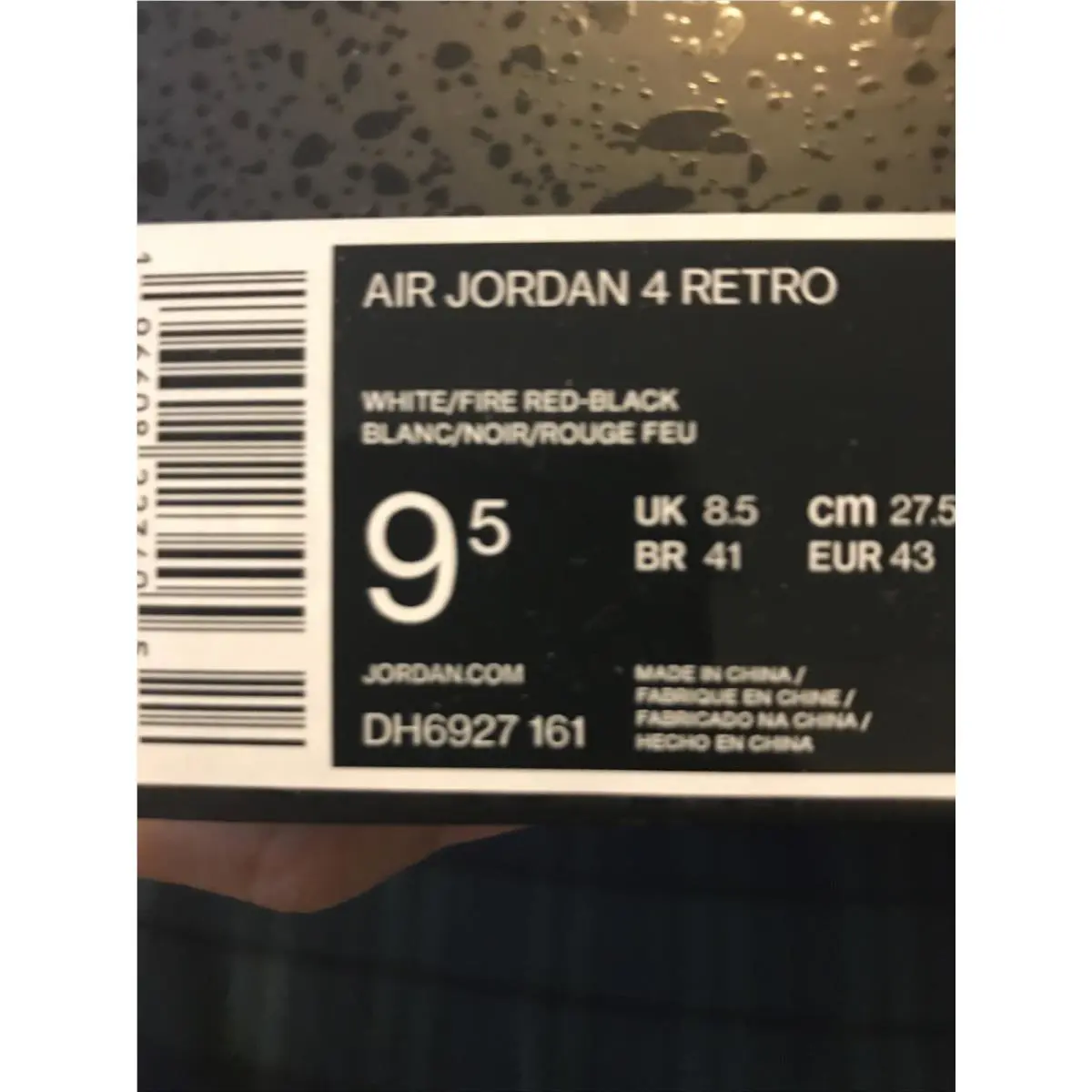 Nike shoes - AIR JORDAN 4 Retro Red Cement - WHITE/Fire Red-Black 5