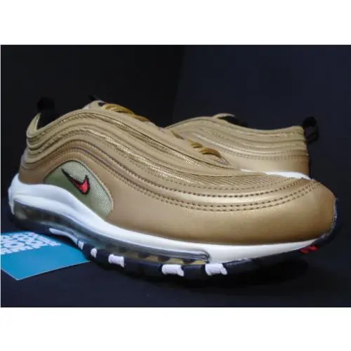 2017  Air Max 97 OG QS Metallic Gold Red Silver Off White 884421-700 9.5 by Nike