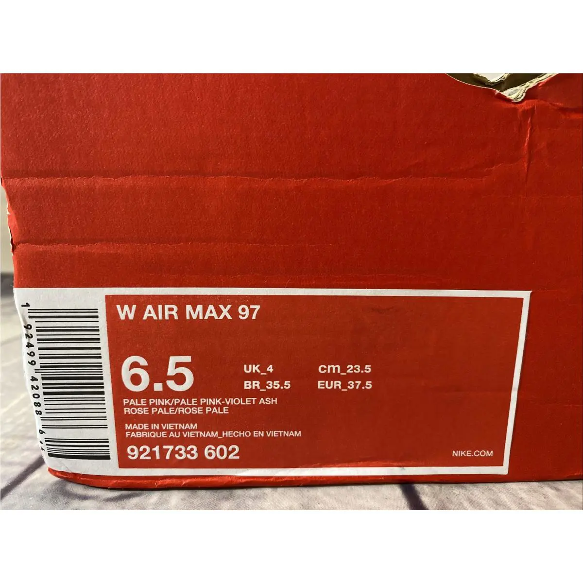 Nike shoes - NIKE AIR MAX 97 - AIR MAX - 921733 - PALE PINK/ PALE PINK-VIOLET ASH 10