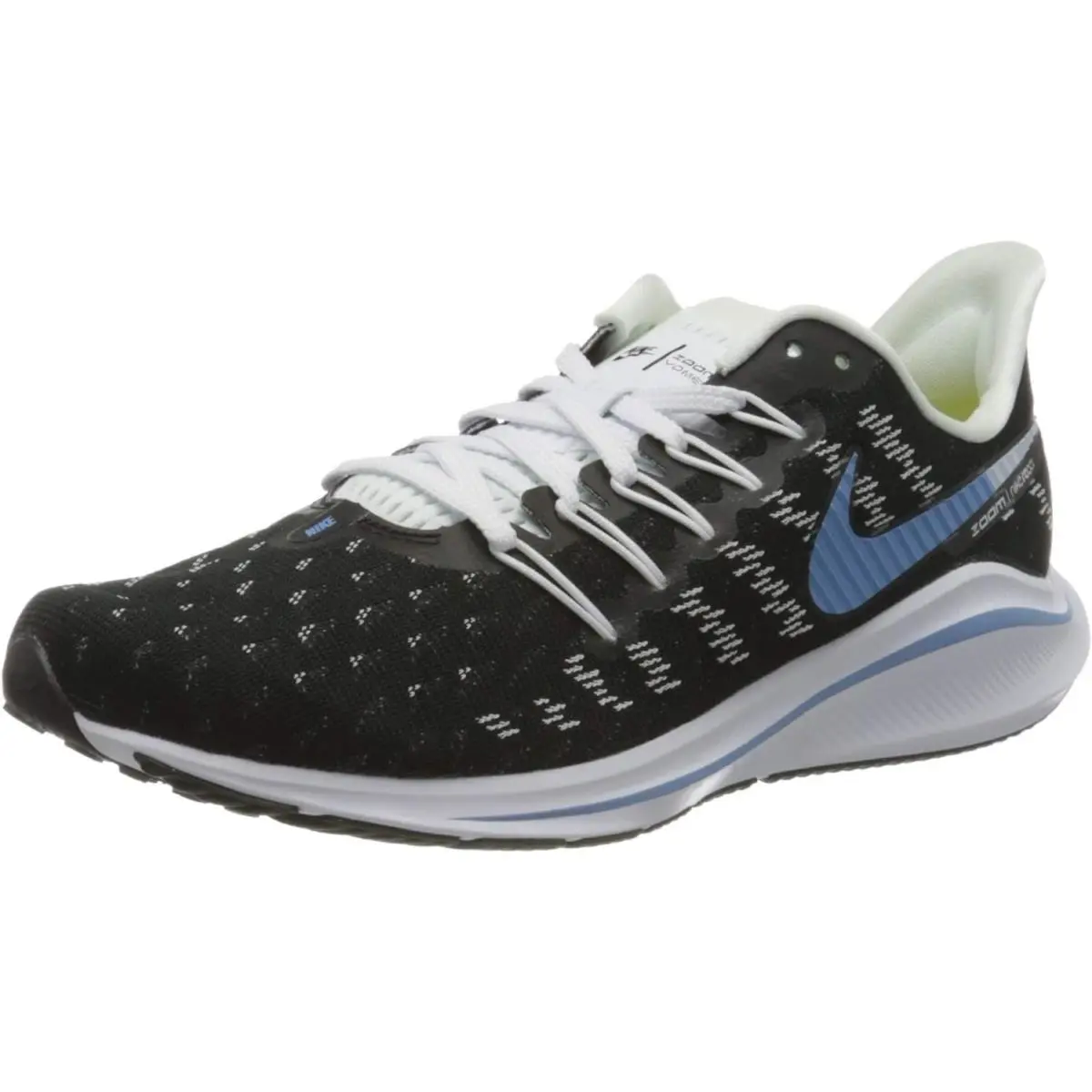 Nike Women`s Air Zoom Vomero 14 Running Shoes Black Size 6.5 US AH7858-007 - Black (Black/Lt Blue-half Blue-white-chrome Yellow 007)