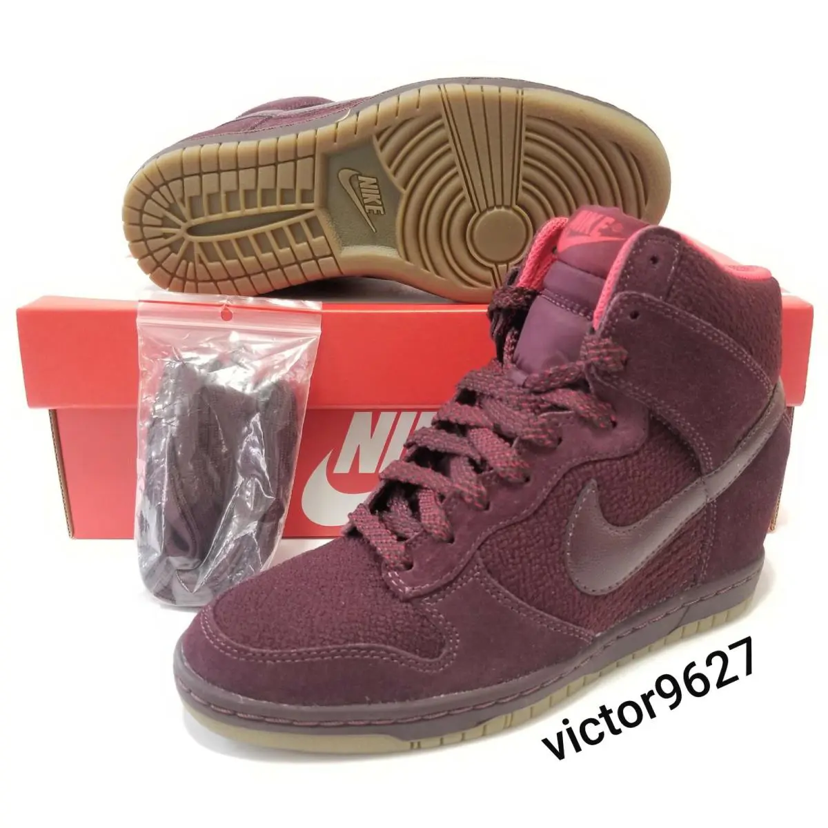Nike shoes - Nike Dunk Sky Hi Essential Burgundy Gum Mesh - 644877 601 - Burgundy Gum, Manufacturer: DP Burgundy/DP Burgundy-Action Red-Gum (UPC: 883418909680) 0