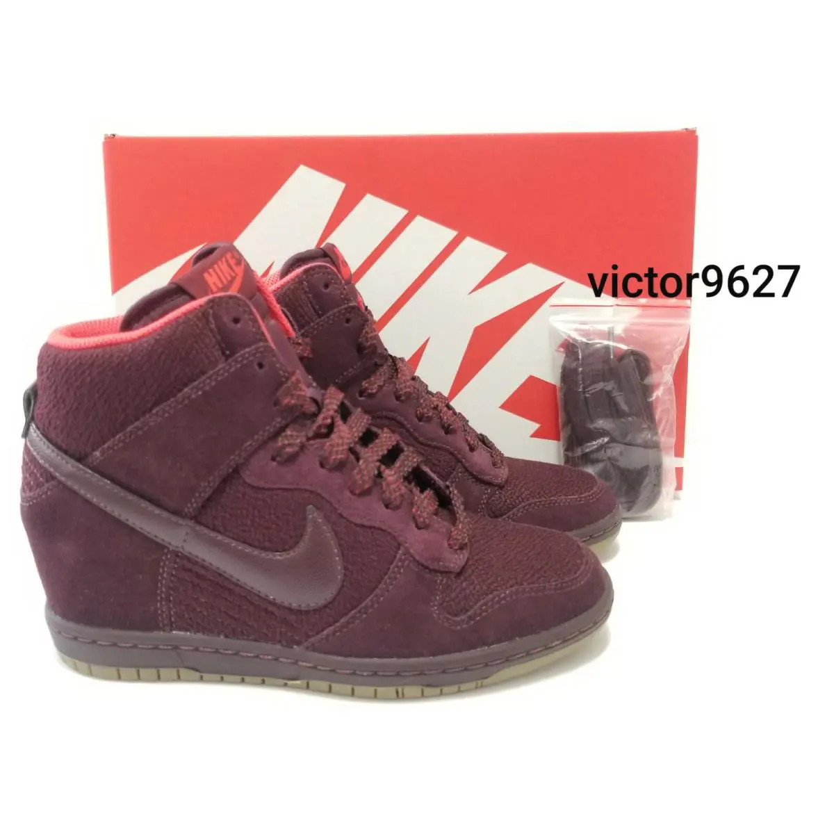 Nike shoes - Nike Dunk Sky Hi Essential Burgundy Gum Mesh - 644877 601 - Burgundy Gum, Manufacturer: DP Burgundy/DP Burgundy-Action Red-Gum (UPC: 883418909680) 2
