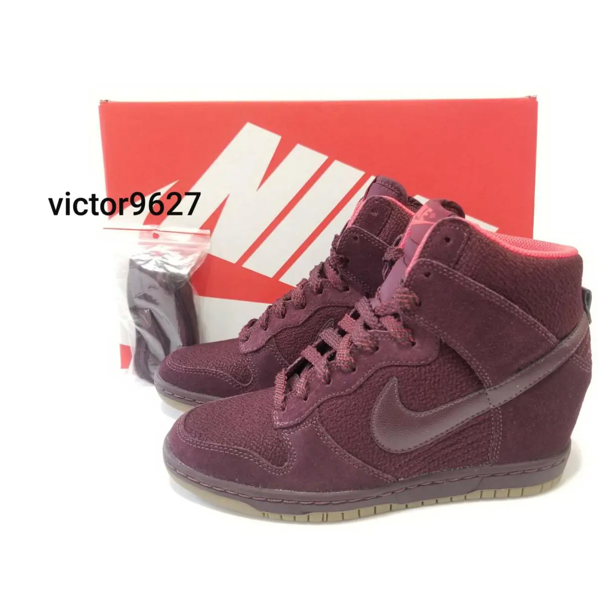 Nike shoes - Nike Dunk Sky Hi Essential Burgundy Gum Mesh - 644877 601 - Burgundy Gum, Manufacturer: DP Burgundy/DP Burgundy-Action Red-Gum (UPC: 883418909680) 3