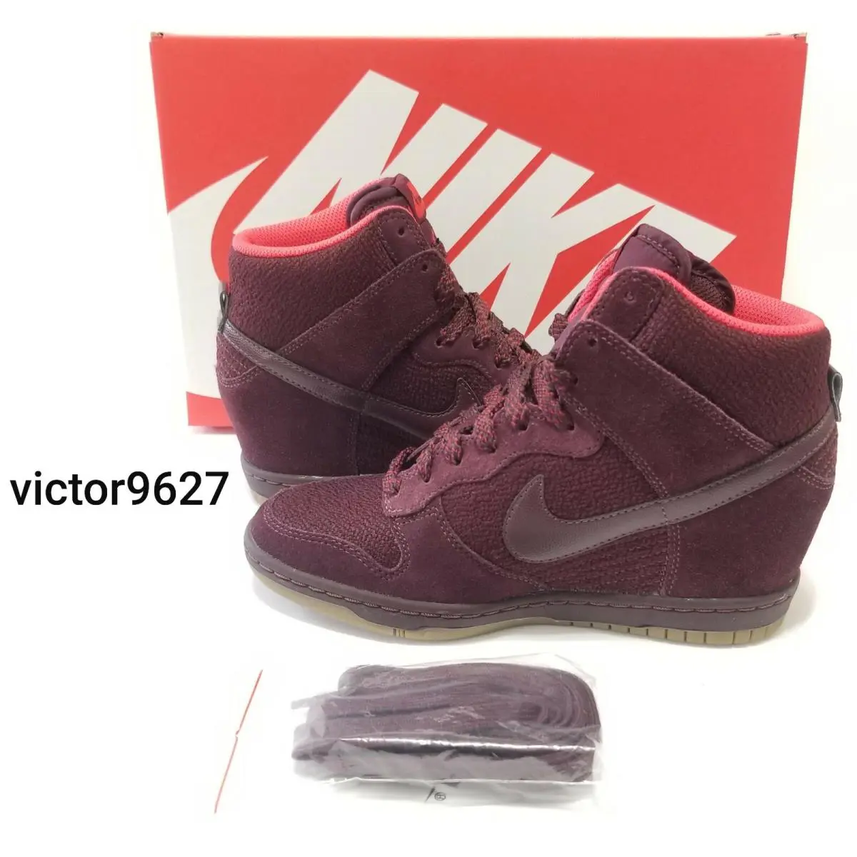Nike shoes - Nike Dunk Sky Hi Essential Burgundy Gum Mesh - 644877 601 - Burgundy Gum, Manufacturer: DP Burgundy/DP Burgundy-Action Red-Gum (UPC: 883418909680) 5