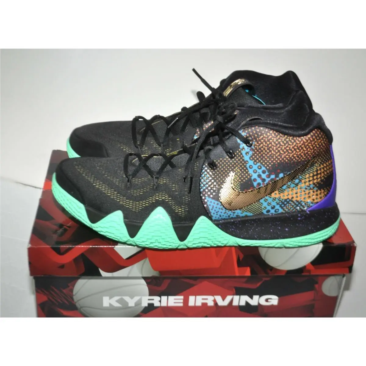 2018 Nike Kyrie 4 Mamba Mentality AV2597-001 Black Teal Size 18