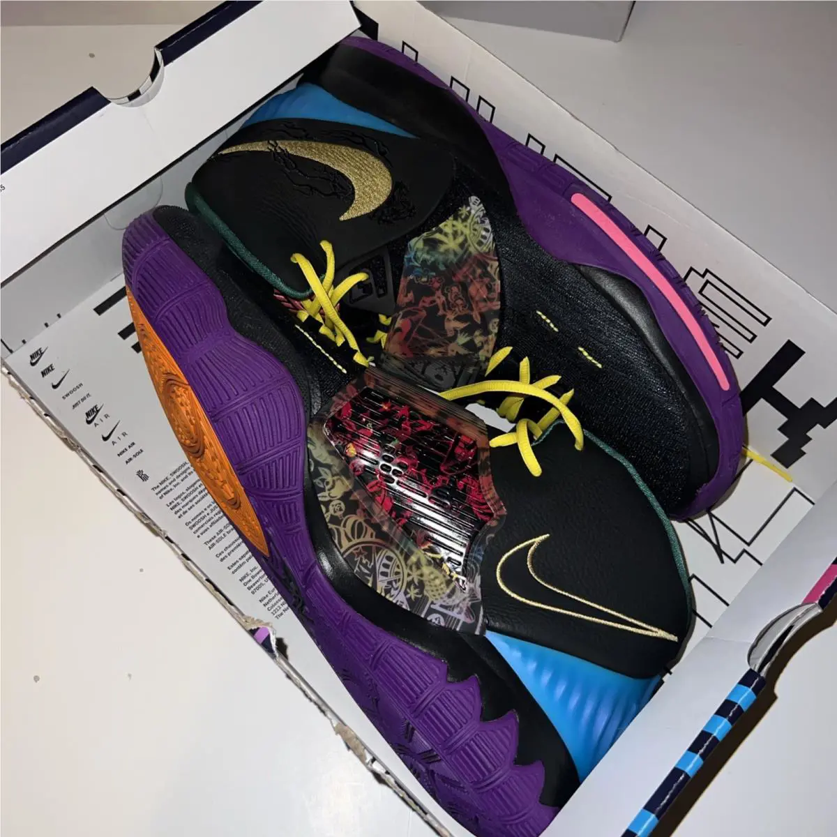 Nike shoes - KYRIE 6 - KYRIE - CD5030-001 - Black, Manufacturer: BLACK-GOLD-BLUE-PINK (UPC: 0193656016157) 0