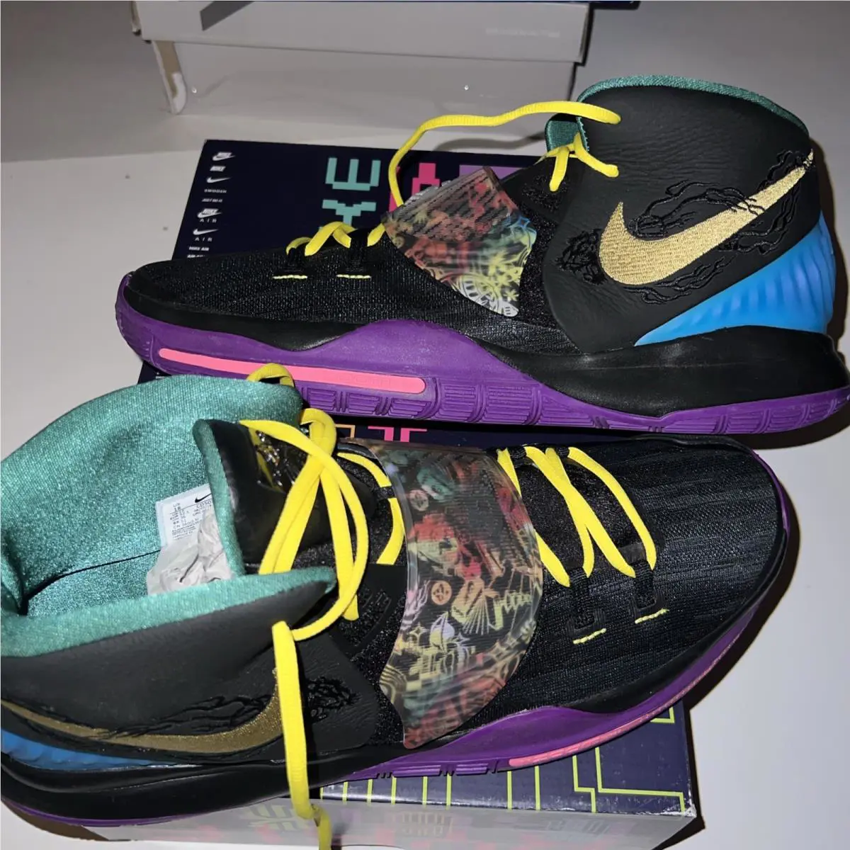 Nike Kyrie 6 Chinese Year CD5030-001 SZ 18 Black/gold-laser Blue CD5030-001