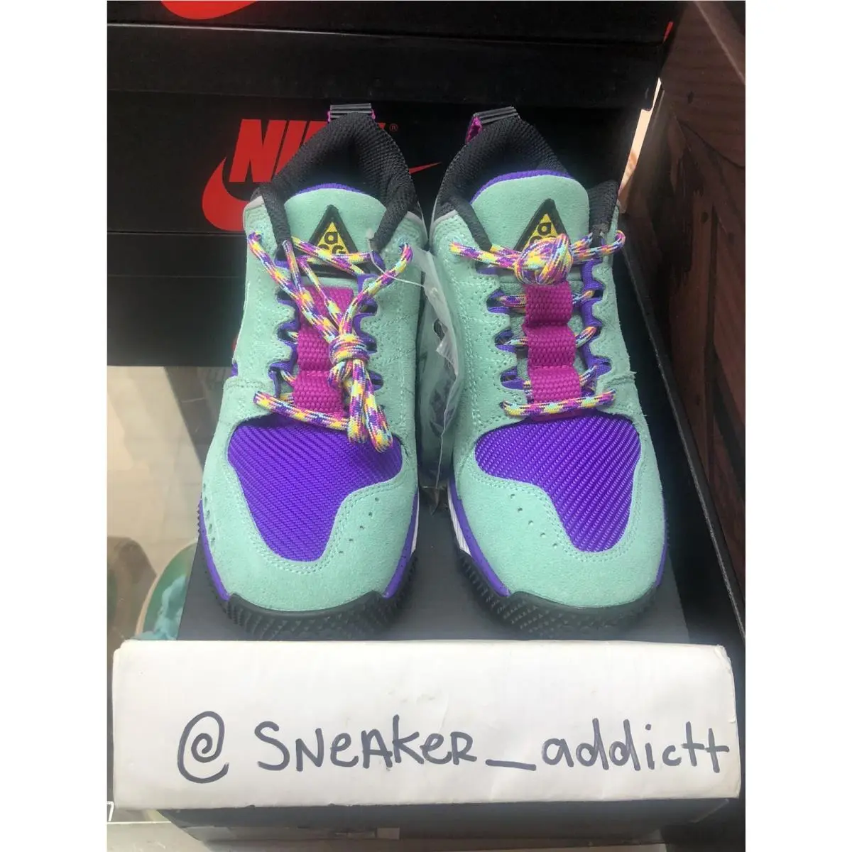 Nike shoes - Nike ACG Dog Mountain - ACG Dog Mountain - AQ0916-300 - Emerald Rise/Black/Hyper Magenta/Tour Yellow, Manufacturer: Emerald Rise/Black/Hyper Magenta/Tour Yellow 2