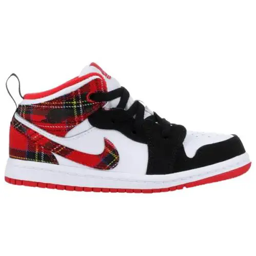 Nike Air Jordan 1 Mid TD `bad Santa` Red/black/white 640735-607 Toddler Size 4c