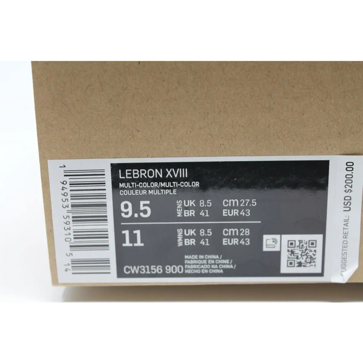 Nike shoes - Nike LeBron XVIII - LeBron XVIII - Multicolor (UPC: 194953593105) 0