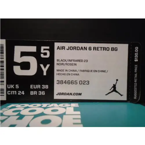 Nike shoes - Nike Air Jordan 6 Retro - 384665-023 - Black 6