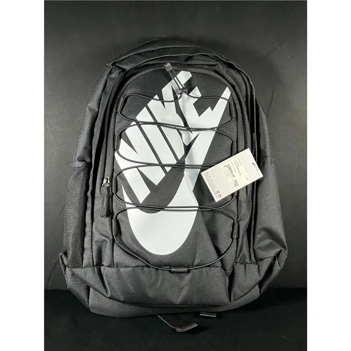 Nike DV1296-010 Black Durable Padded Straps Comfortable Backpack Size Misc