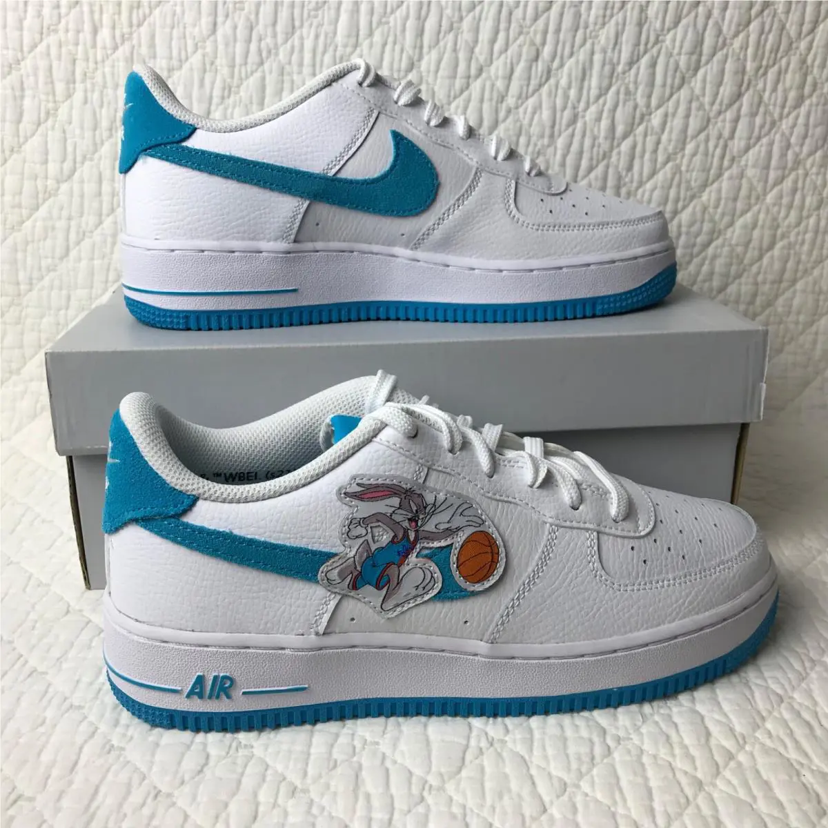 Nike shoes - Nike Air Force 1 - Air Force - White/LT Blue Fury-White 0