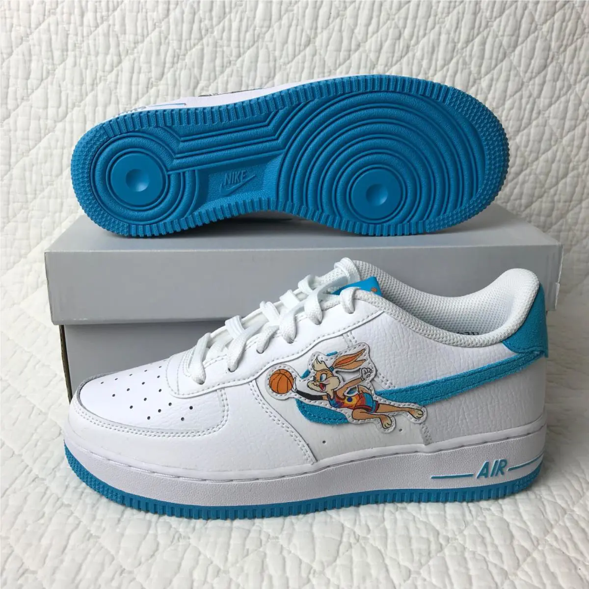 Nike shoes - Nike Air Force 1 - Air Force - White/LT Blue Fury-White 2