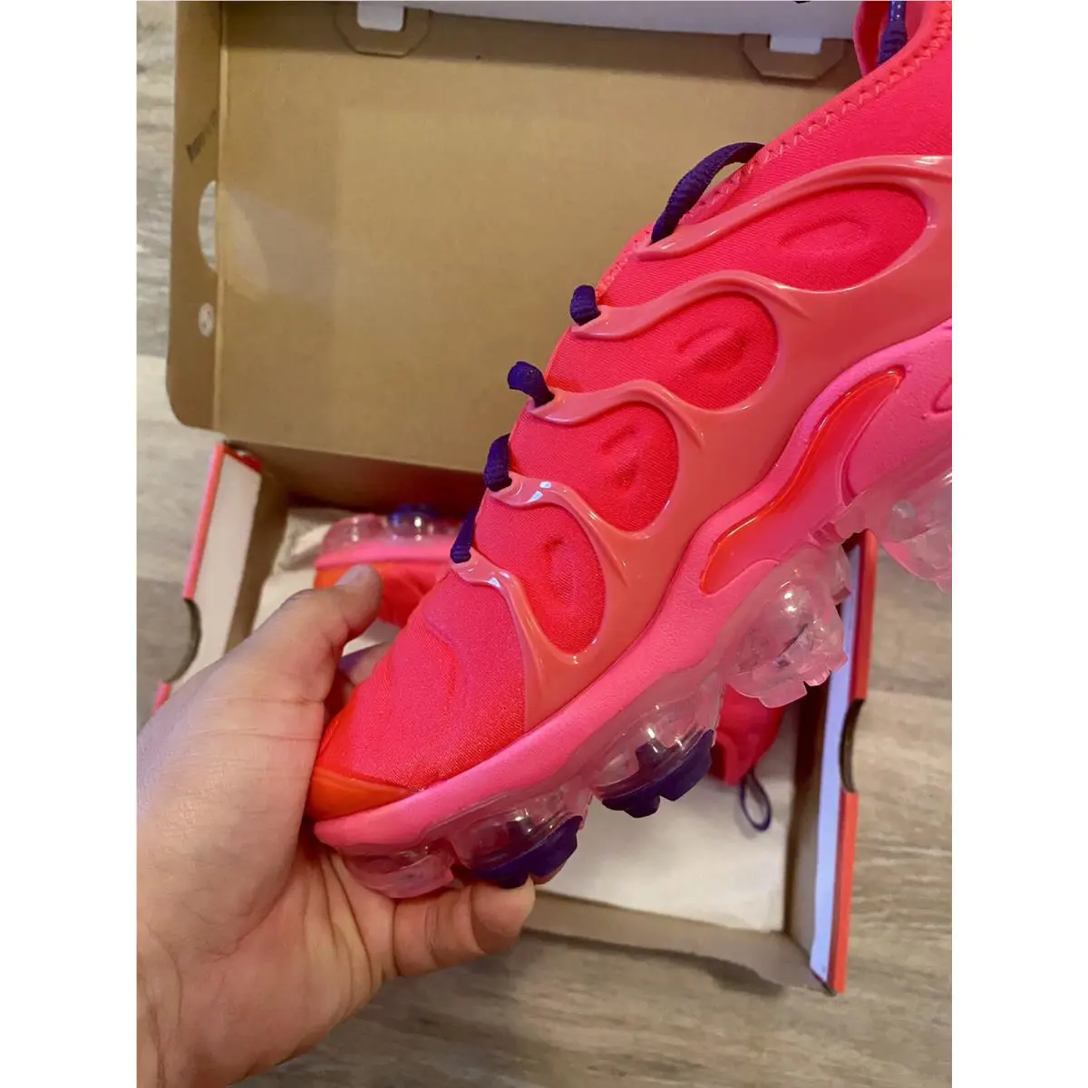 Nike shoes - Nike Air Vapormax Plus - Air Vapormax Plus - CU4907-600 - Neon Red-Pink Blast-Bright Crimson (UPC: 193656299574) 2