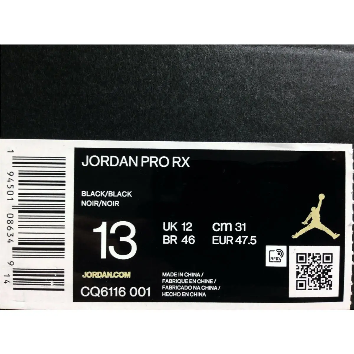 Nike shoes - Jordan Pro - Pro - CQ6116-001 - Black (UPC: 194501086349) 3