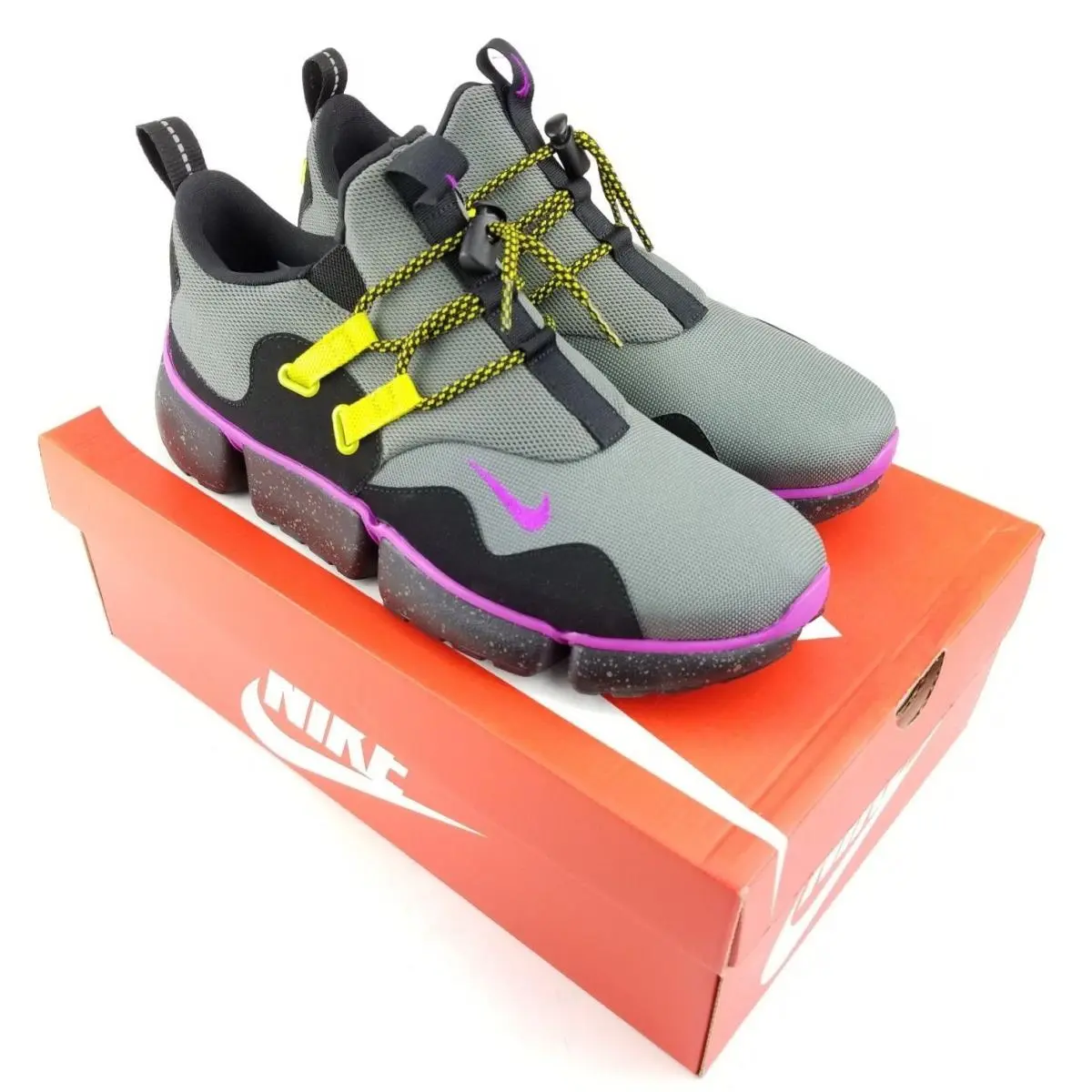 Nike Men`s Pocketknife DM SU Sneaker Shoe AH9709-001 Black/purple Size: 7.5