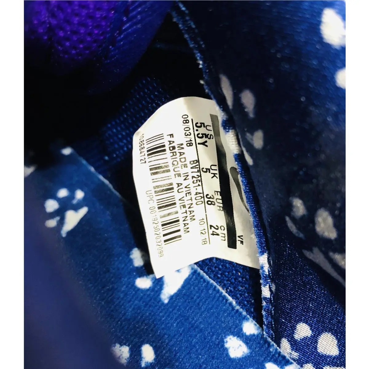 Nike shoes - Nike Air Force 1 - Air Force - BV7251 400 - Blue, Manufacturer: Deep Royal Blue/Clear 9