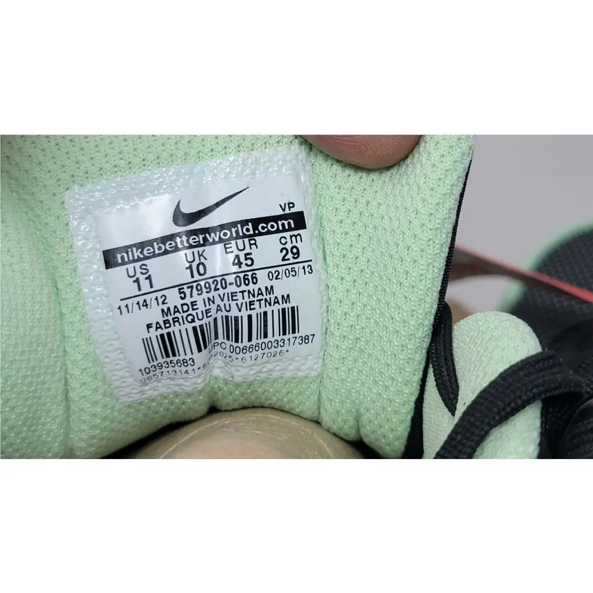 Nike shoes - Nike Air Max 1 - Air Max - 579920-066 - Black/ Black/ Fresh mint/Pink flash 6