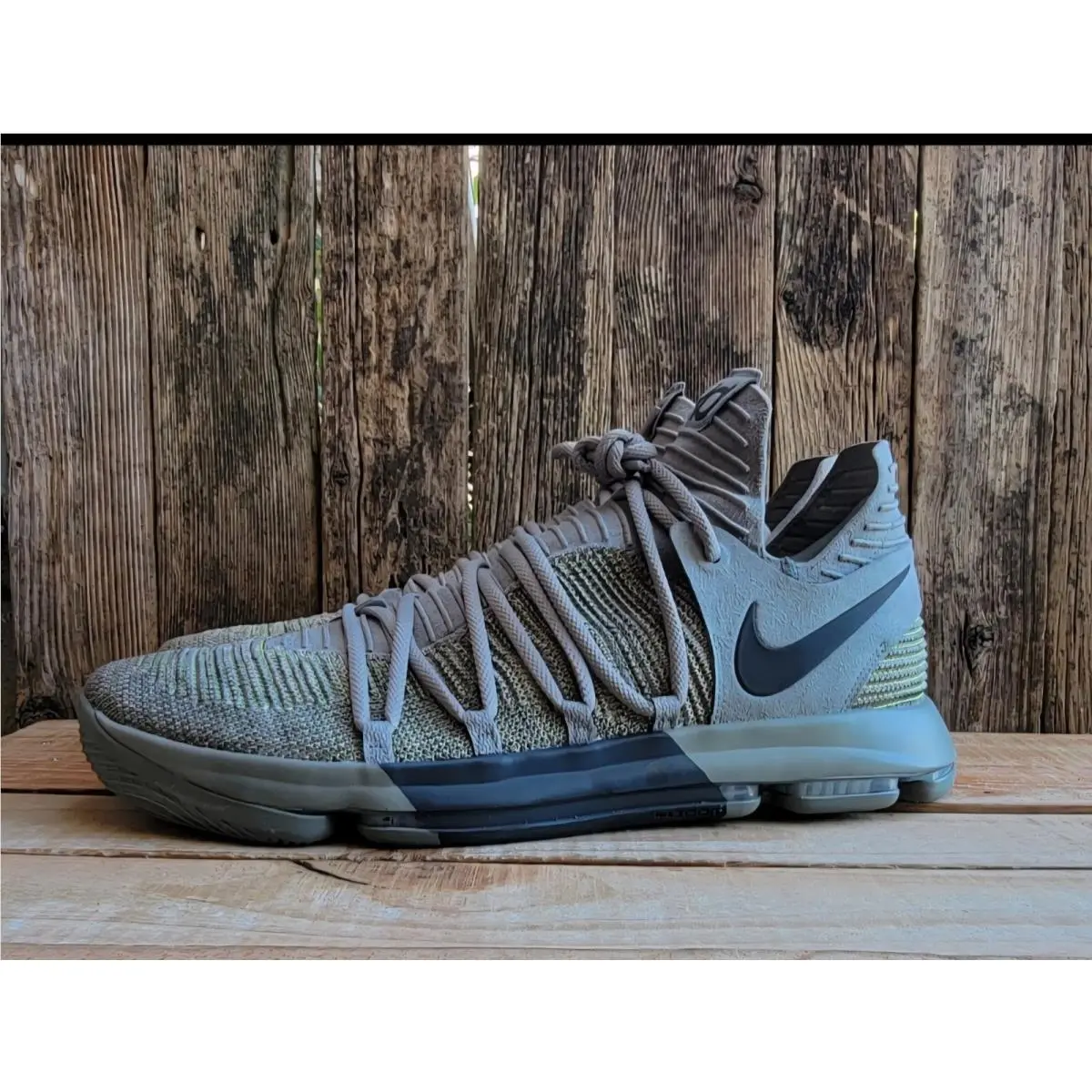 Nike KD 10 Zoom Durant Men`s Sz 18 Veterans Day Army Green Basketball 897817-002