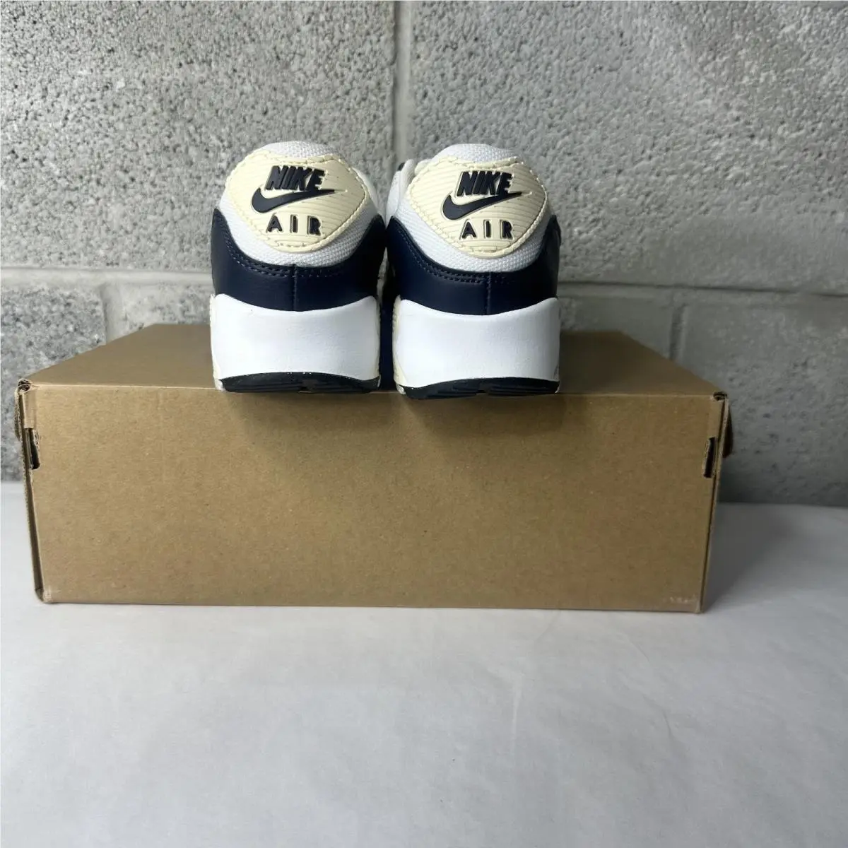 Nike shoes - Nike Air Max 90 `Olympic` - HF3444-100 - White / Navy / Cocnut Milk / Gold 2