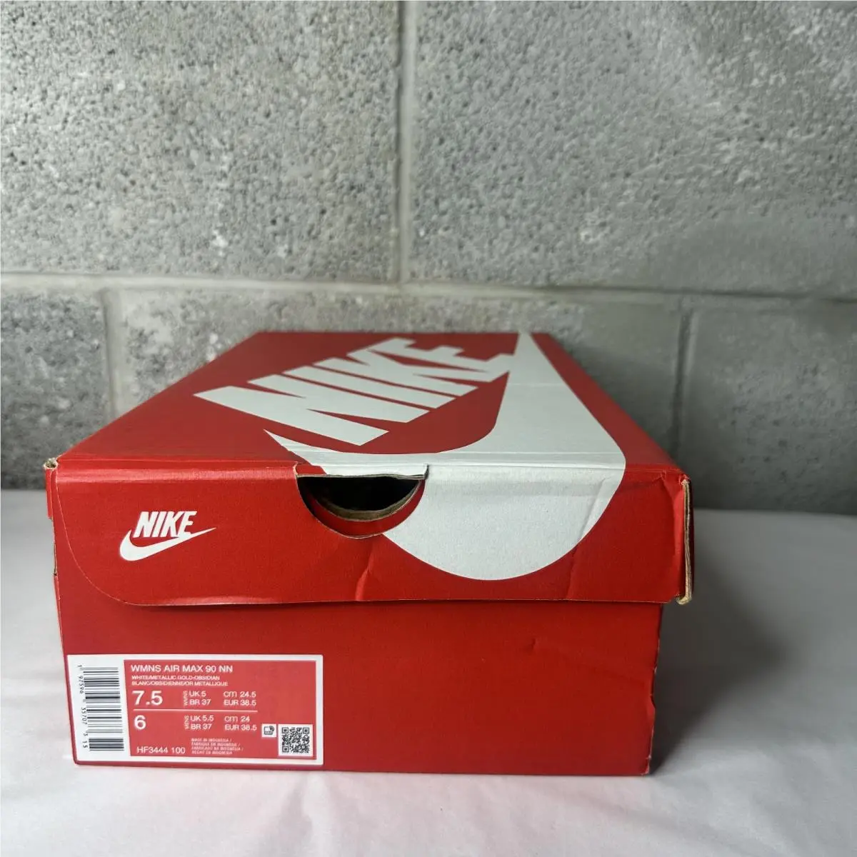 Nike shoes - Nike Air Max 90 `Olympic` - HF3444-100 - White / Navy / Cocnut Milk / Gold 4