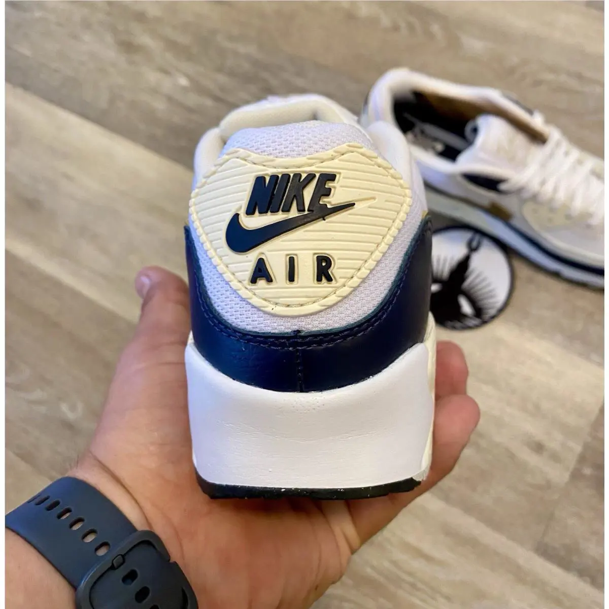 Nike shoes - Nike Air Max 90 `Olympic` - HF3444-100 - White / Navy / Cocnut Milk / Gold 0