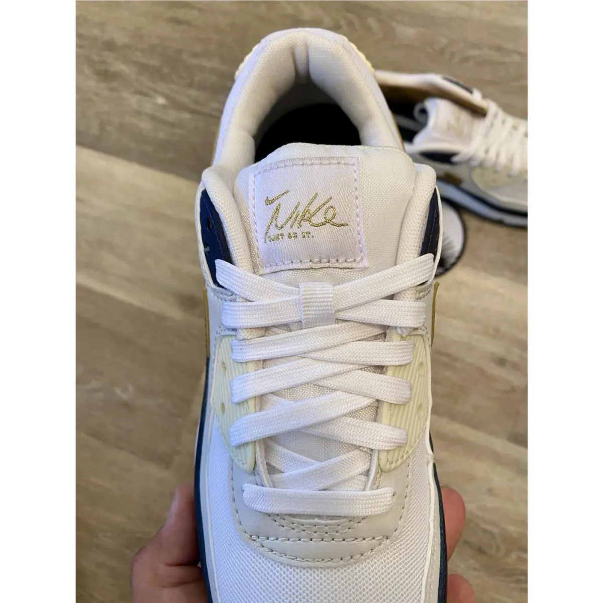 Nike shoes - Nike Air Max 90 `Olympic` - HF3444-100 - White / Navy / Cocnut Milk / Gold 6