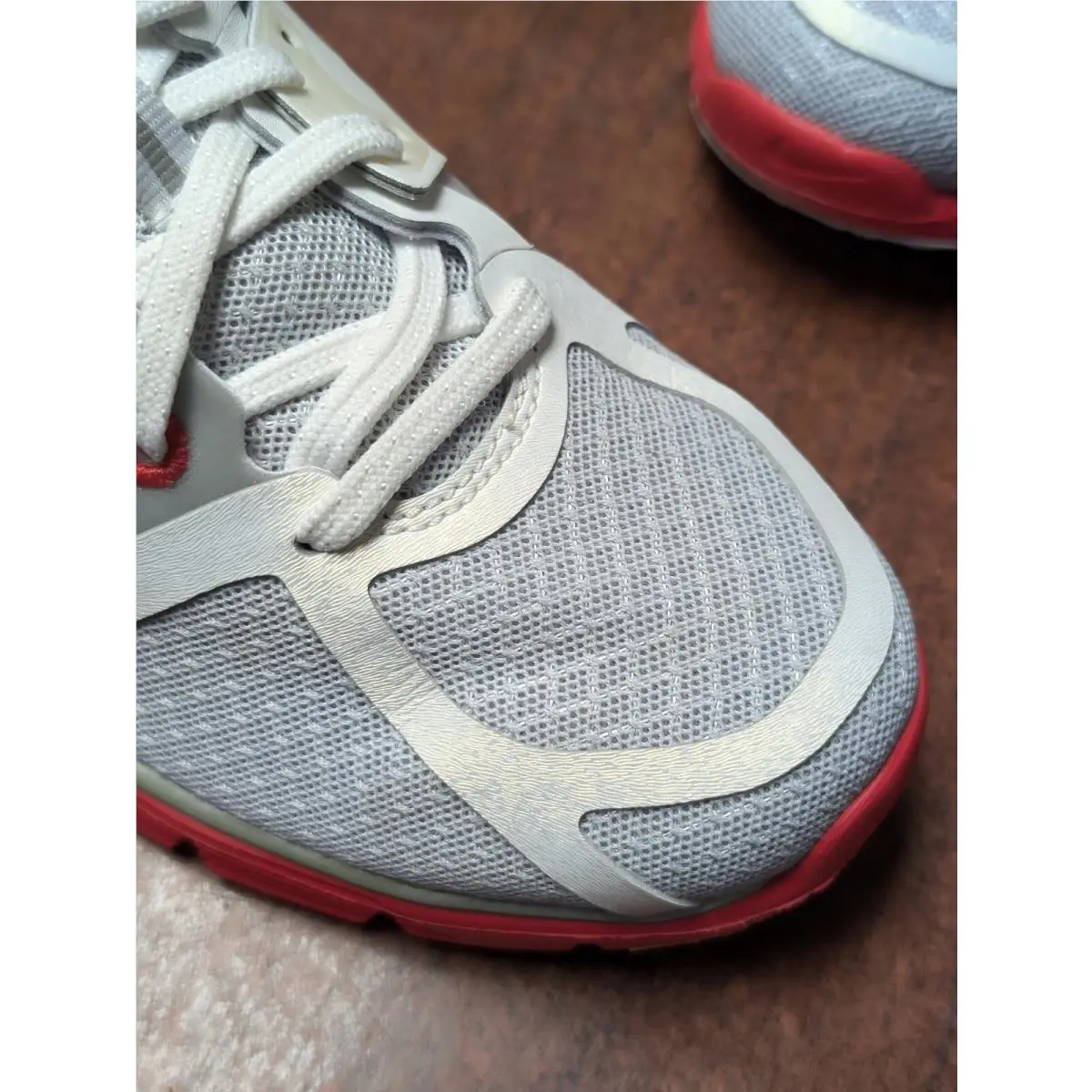 Nike shoes - Nike LunarGlide+ - 366645-018 - White Gray Red (UPC: 0884500864344) 1