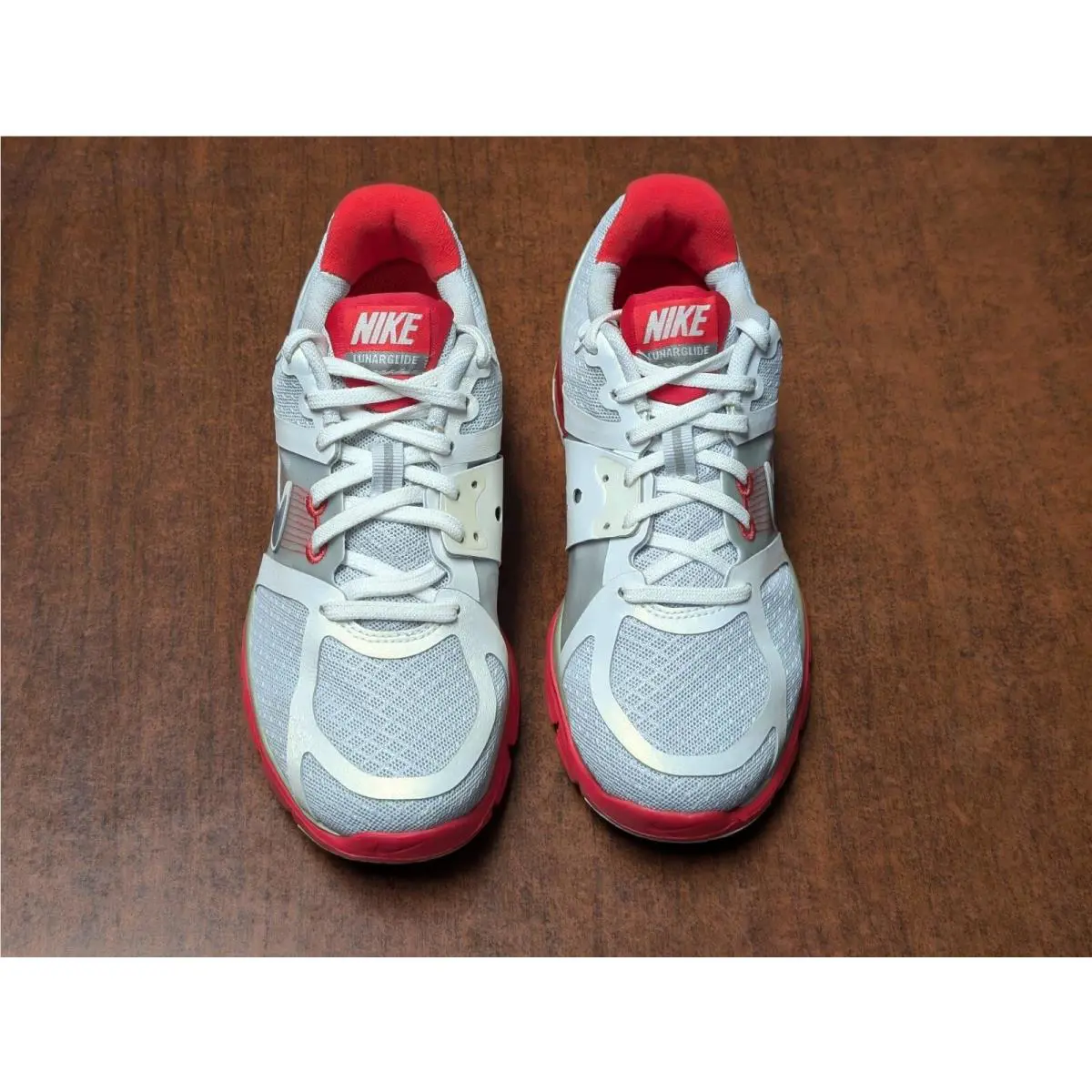 Nike shoes - Nike LunarGlide+ - 366645-018 - White Gray Red (UPC: 0884500864344) 0