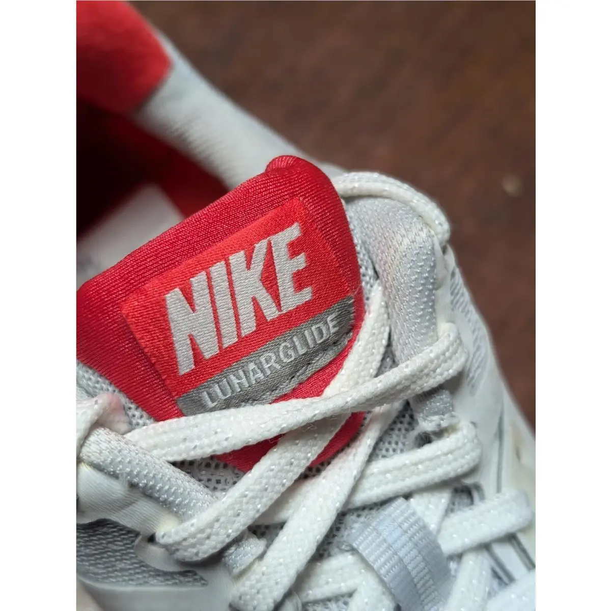 Nike shoes - Nike LunarGlide+ - 366645-018 - White Gray Red (UPC: 0884500864344) 2