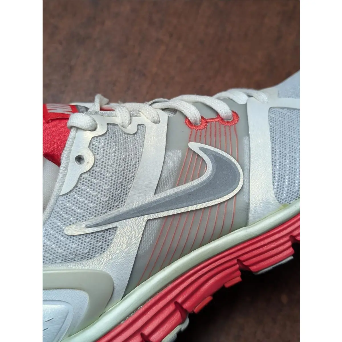 Nike shoes - Nike LunarGlide+ - 366645-018 - White Gray Red (UPC: 0884500864344) 3