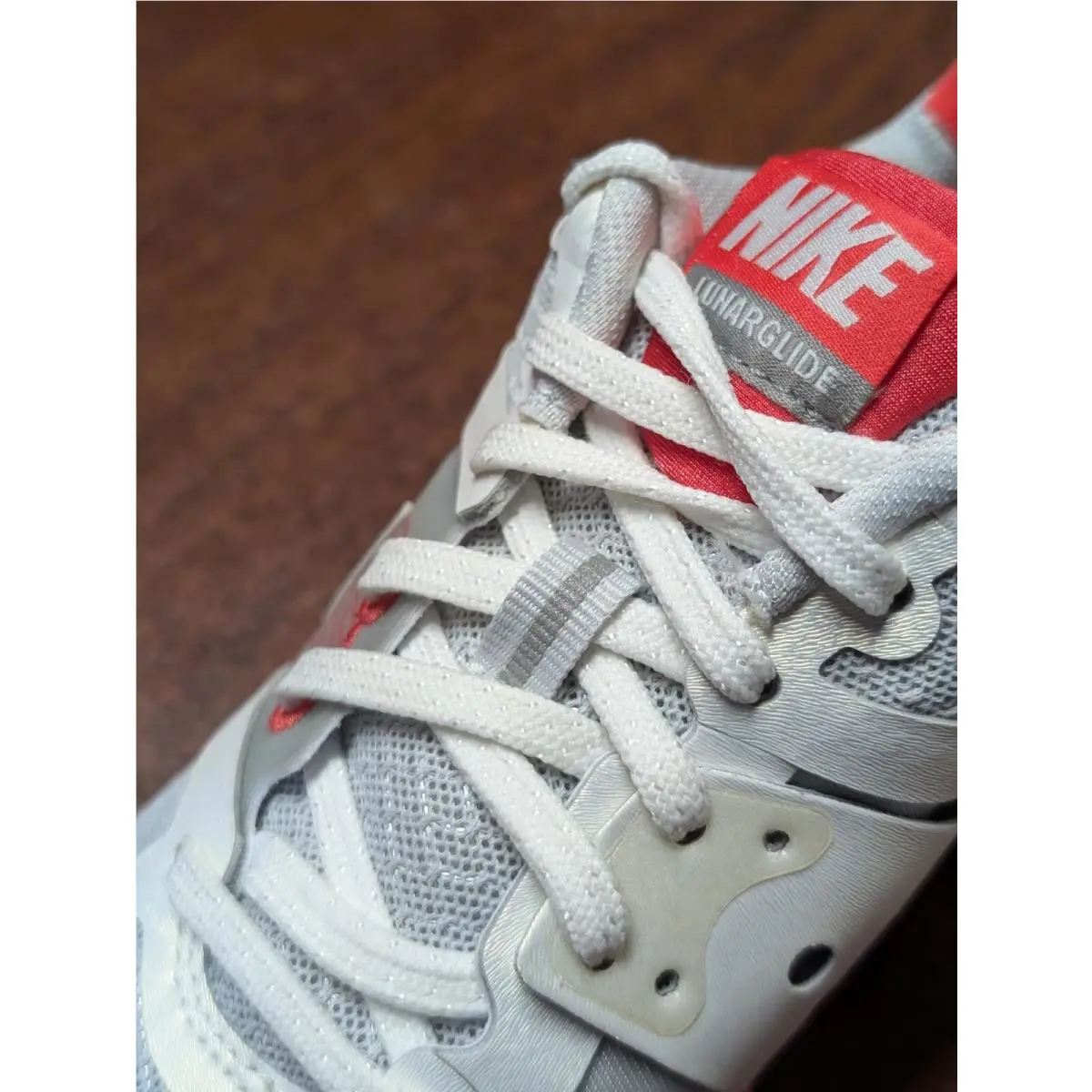 Nike shoes - Nike LunarGlide+ - 366645-018 - White Gray Red (UPC: 0884500864344) 6
