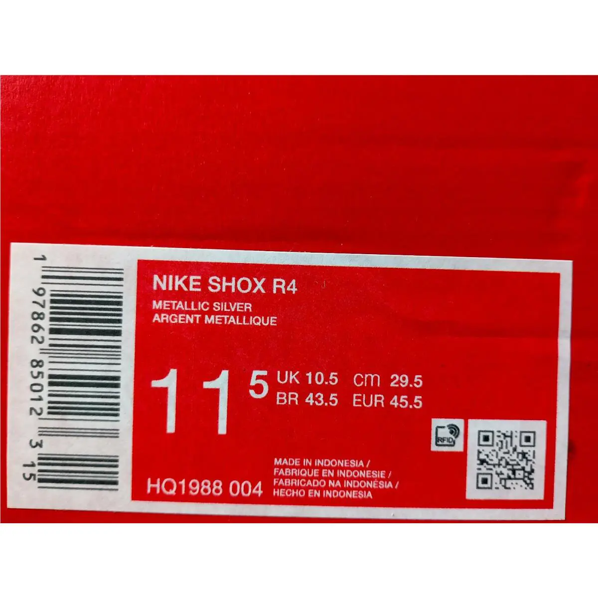 Nike shoes - Nike Shox R4 - Shox - HQ1988-004 - Silver (UPC: 197862850123) 4