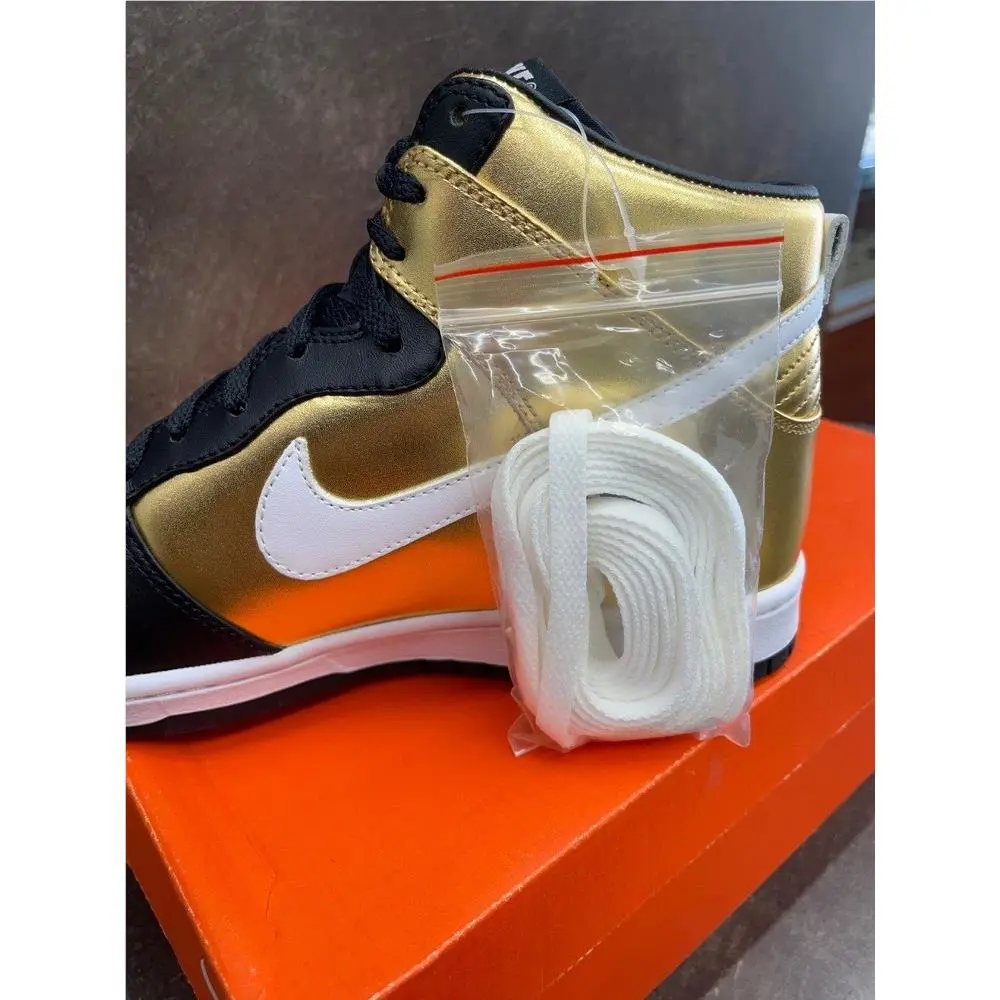 Nike shoes - Dunk High Premium - Dunk High Premium - 317892 711 - Metallic gold/Black/White 8
