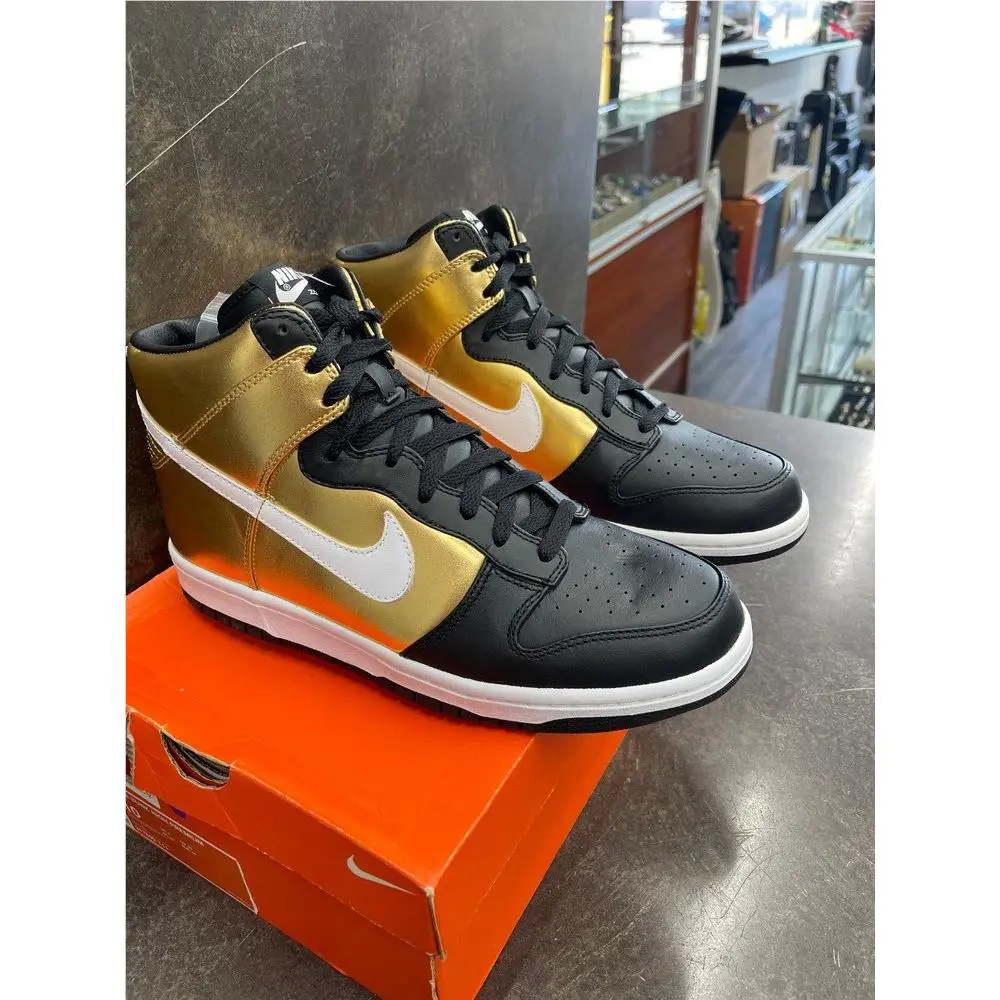Nike shoes - Dunk High Premium - Dunk High Premium - 317892 711 - Metallic gold/Black/White 9