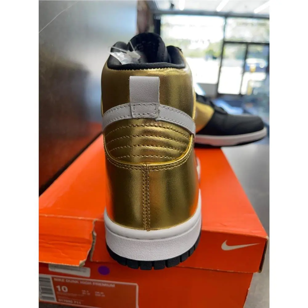 Nike shoes - Dunk High Premium - Dunk High Premium - 317892 711 - Metallic gold/Black/White 2