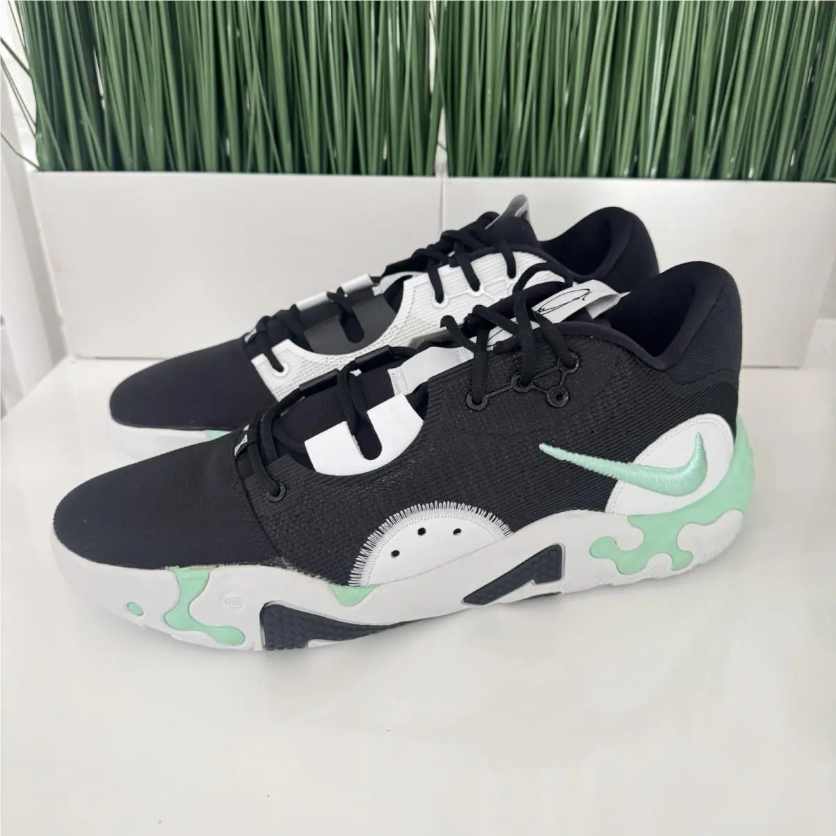 Nike PG 6 Nby Black Mint Green Mens Basketball Shoes DC1974-001 Size 8.5
