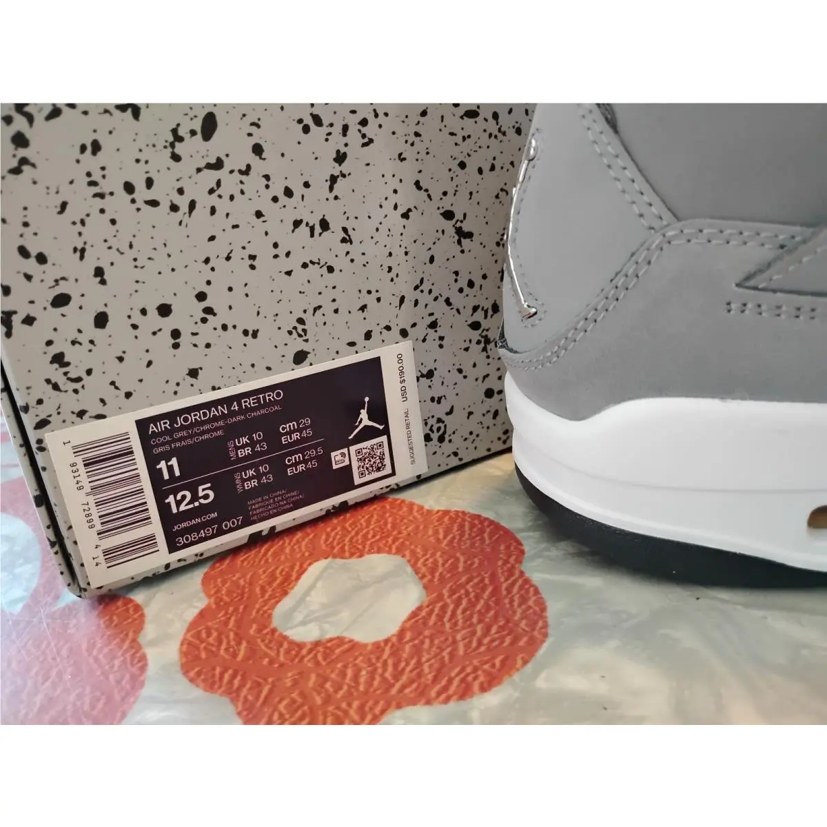 Nike shoes - Air Jordan 4 - Air - 308497-007 - Gray 3