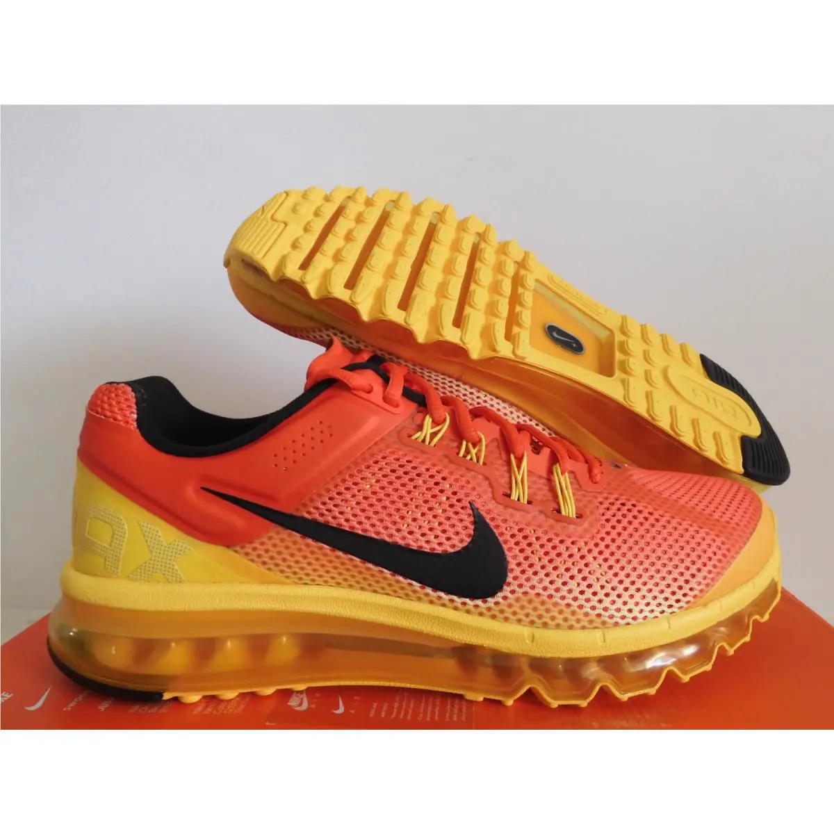 Nike Air Max + 2013 Premium Sunset Pack Team Orange-yellow SZ 11.5 579954-807