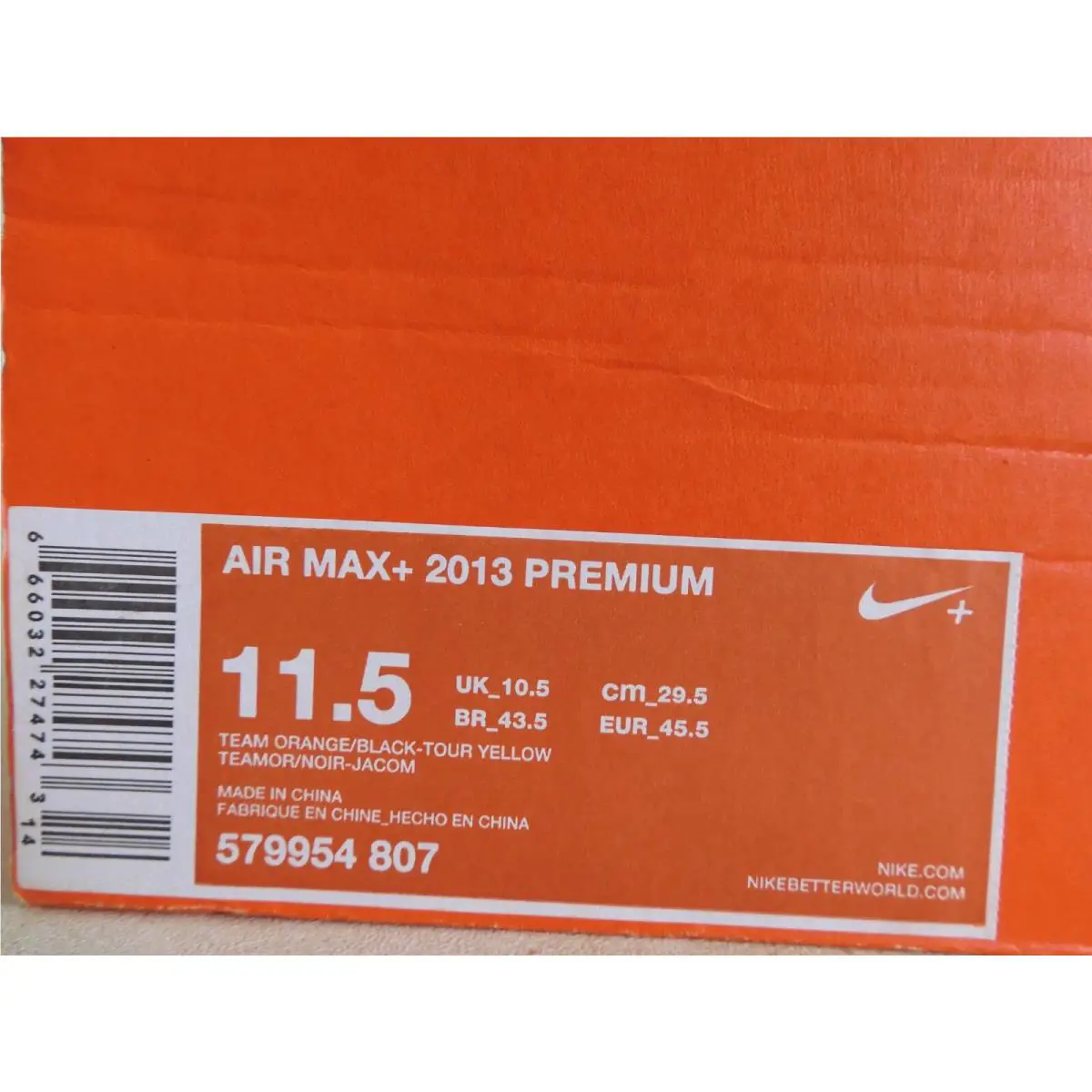 Nike shoes - Nike Air Max 2013 - Air Max - 579954-807 - Orange (UPC: 666032274743) 3