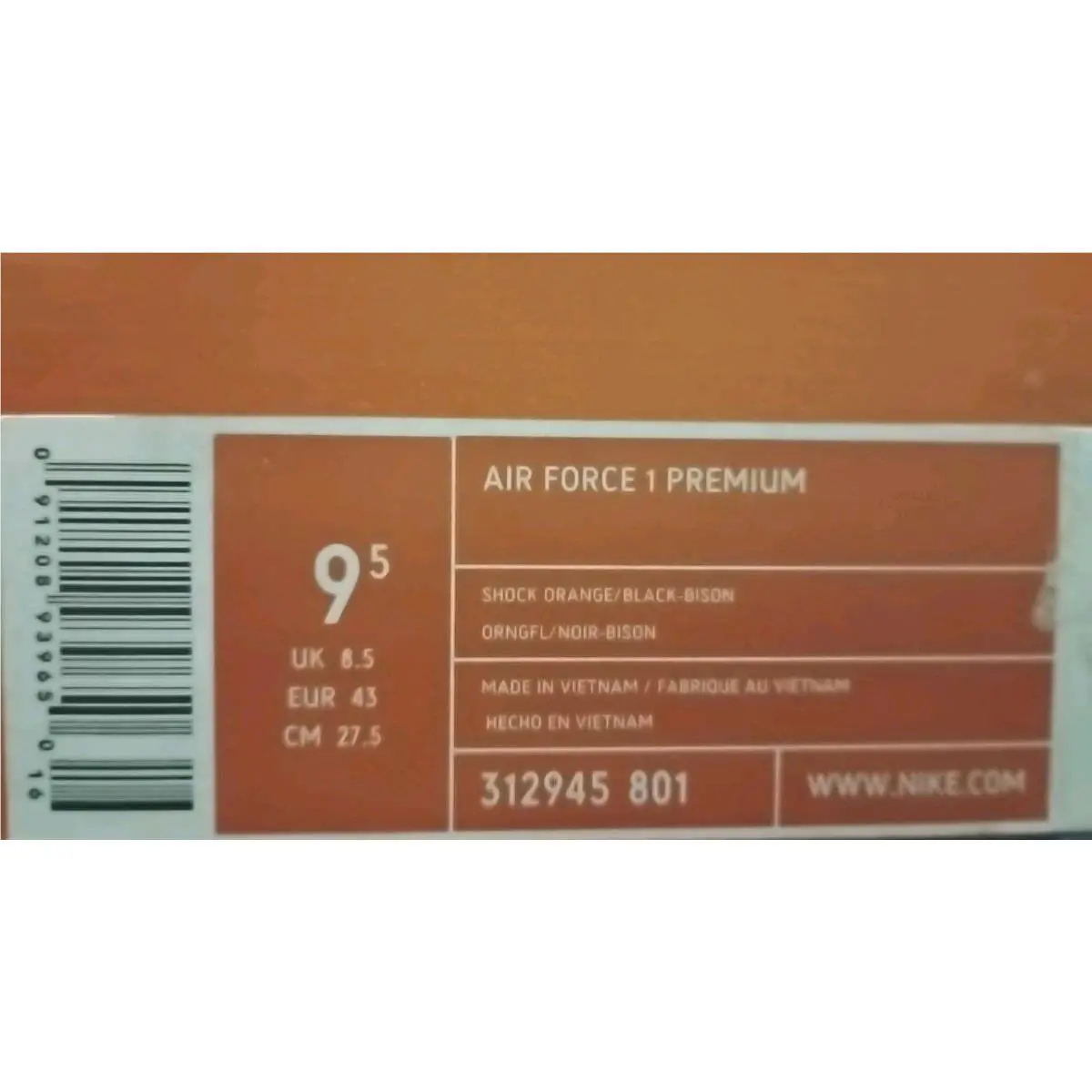 Nike shoes - Nike Air Force 1 - Air Force - 312945-801 - Orange 10
