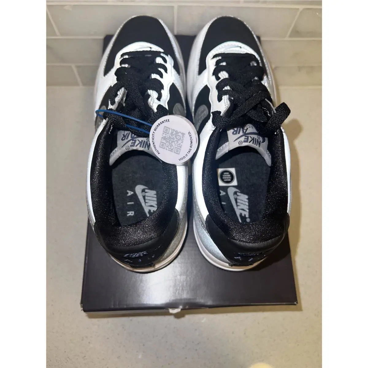 Nike shoes - Nike Air Force 1 - Air Force - DJ6033-001 - Silver, Manufacturer: Black/Silver/Black (UPC: 0194957936038) 6