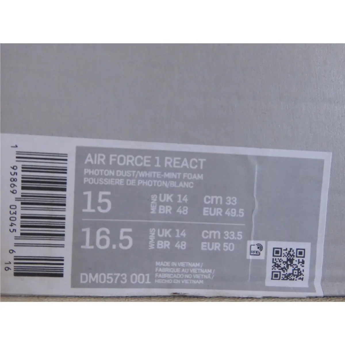 Nike shoes - Nike Air Force 1 - Air Force - DM0573-001 - Gray (UPC: 195869030456) 3
