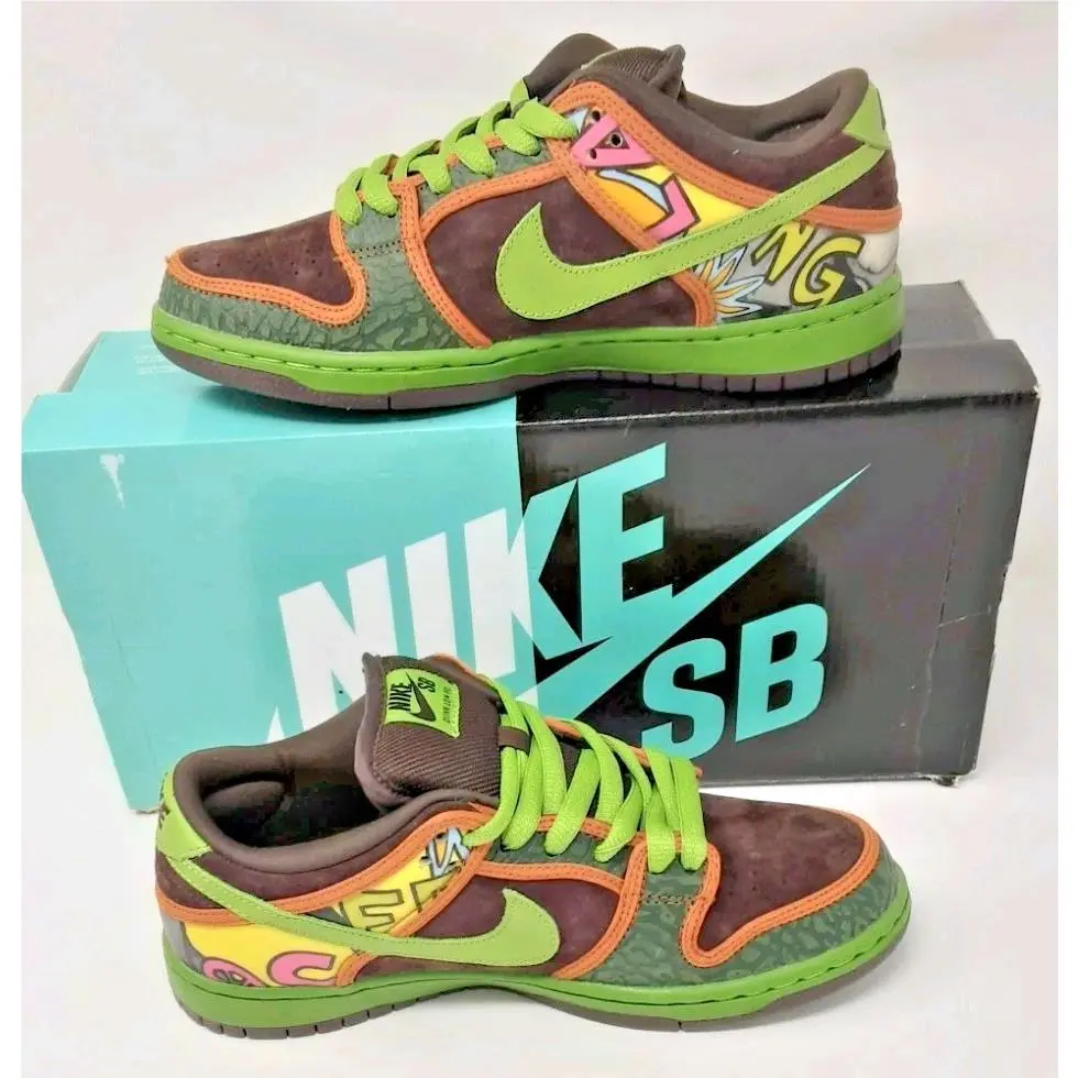 Nike Dunk Low DE LA Soul Prm Dls SB QS 2015 Mens Size 7= 789841-332 Box U.s - Green