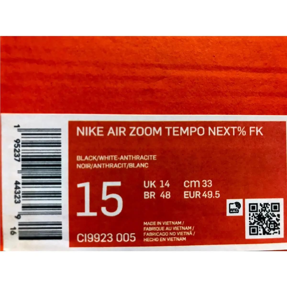 Nike shoes - Nike Air Zoom Tempo NEXT% - CI9923-005 - Black (UPC: 195237443239) 3