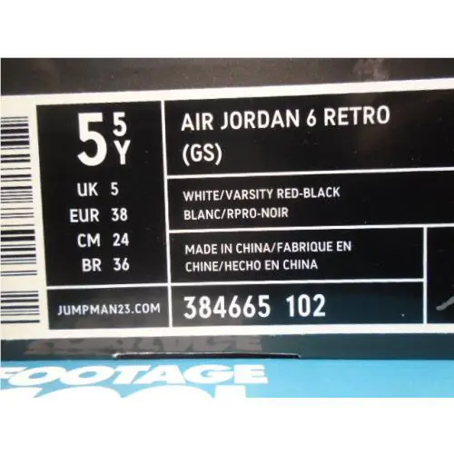 Nike shoes - Nike Air Jordan 6 Retro - 384665-102 - White 6