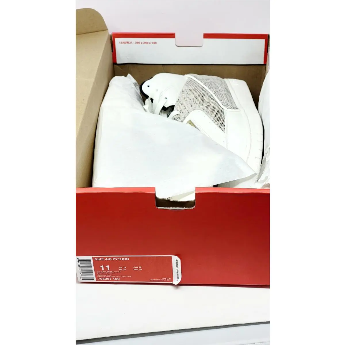 Nike shoes - Nike Air Python - Air Python - 705067-100 - White 10